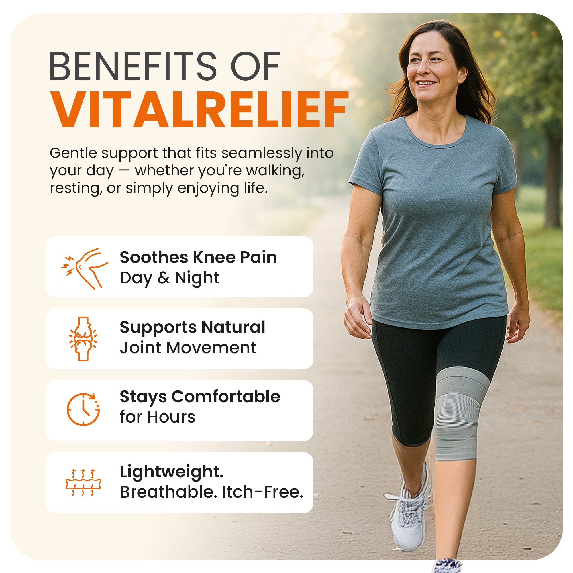 Vital Relief™ – Sleep Through The Night Bamboo Knee Sleeve