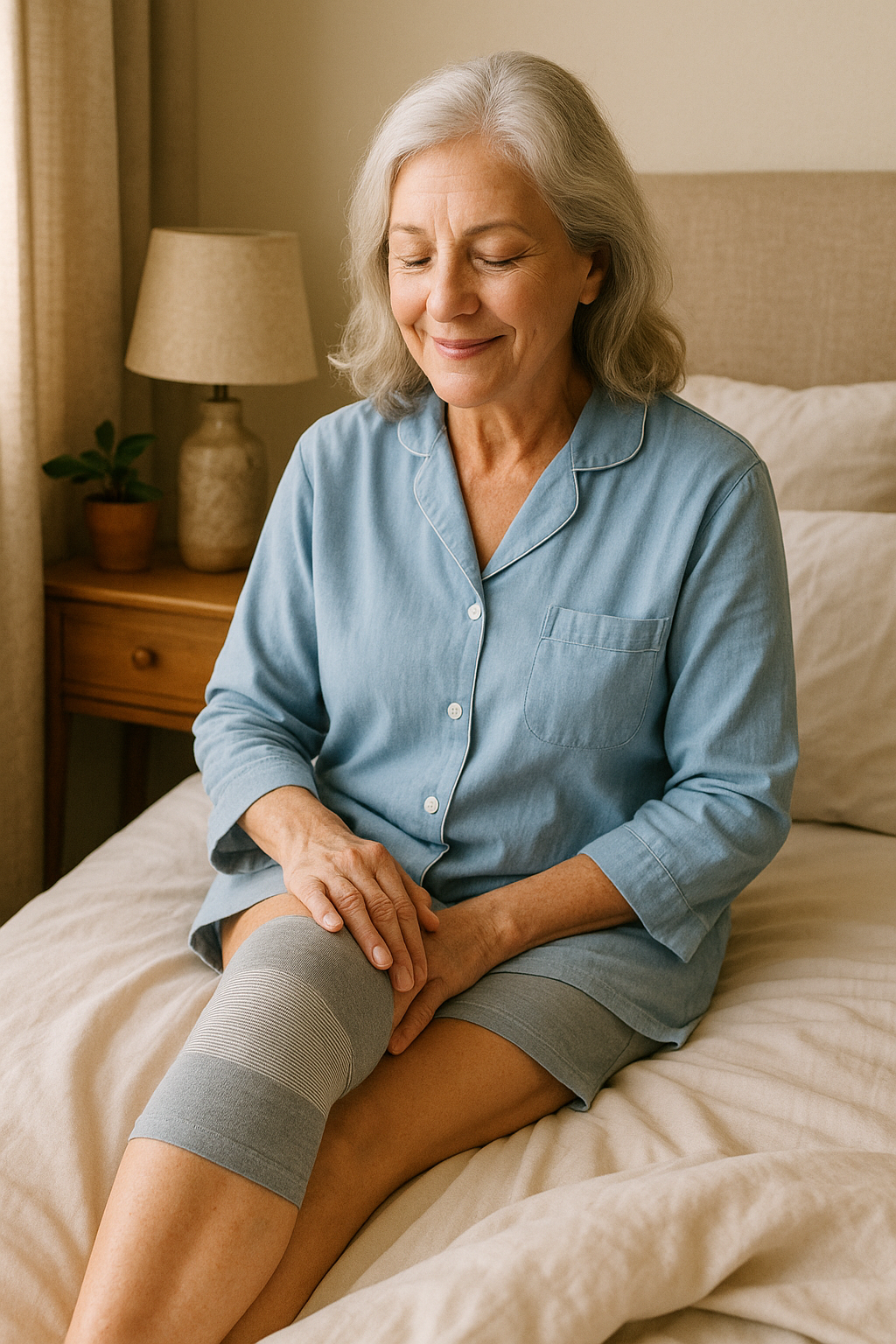 Finally… sleep through the night without burning knee pain waking you up.